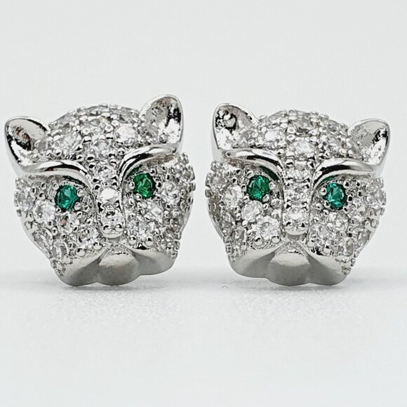 🔥925 Sterling Plated Shiny Crystal Sparkling Stud Earrings for Women,UNVN12448 - Picture 3 of 13